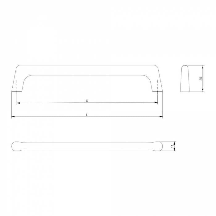 Mâner mobilă OCTAVIO – shiny gold
