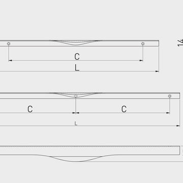 Mâner mobilă PICADO – negru mat