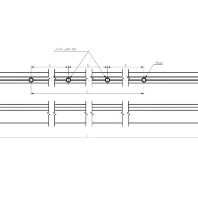 Mâner mobilă PILLAR – alb