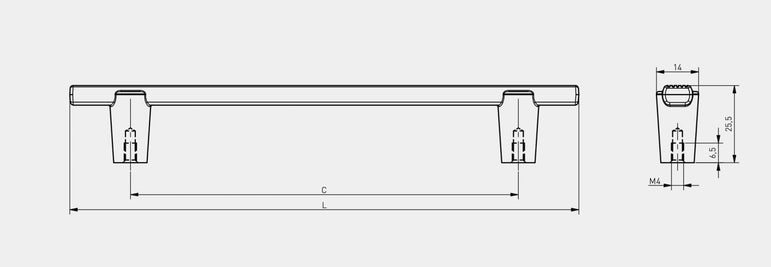 Mâner mobilă RAY – negru mat