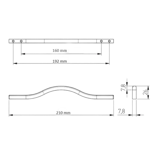 Mâner mobilă VITO – argintiu antichizat