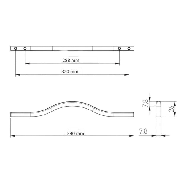 Mâner mobilă VITO – negru lucios