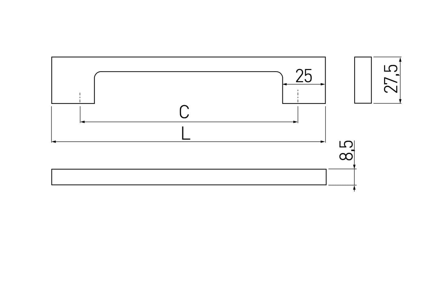 Mâner mobilă ZAMAK – cupru