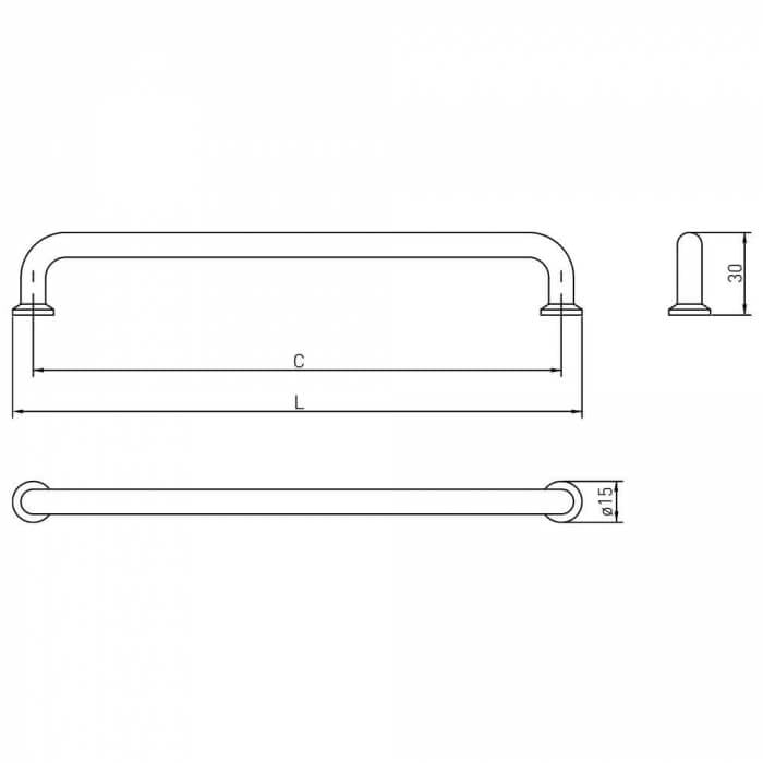 Mâner mobilă NORD – shiny gold