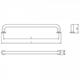Mâner mobilă NORD – shiny gold