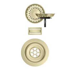 Părți vizibile Schock pentru chiuvetă cu kit de scurgere manual KIRN100-N100L-N100XL LAHN100L-N100XL SIGN100XL White Gold