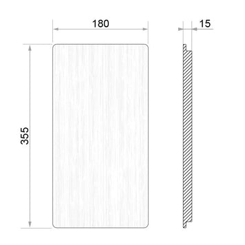 Placă de tăiat Workstation 355, lemn de fag