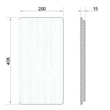Placă de tăiere Workstation 410 Flushmount, lemn de fag