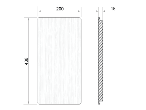 Placă de tăiere Workstation 410 Flushmount, lemn de fag