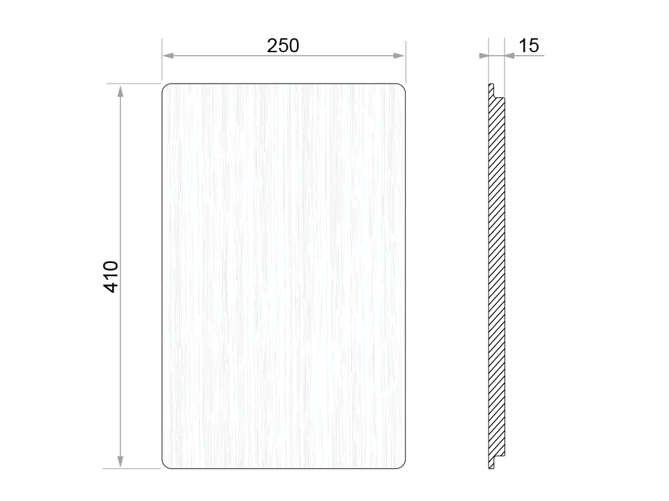 Placă de tăiere Workstation 410 Wide, lemn de fag