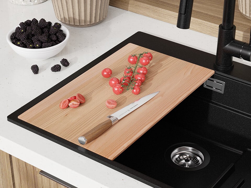 Placă de tăiere Workstation 440 Flushmount, lemn de fag