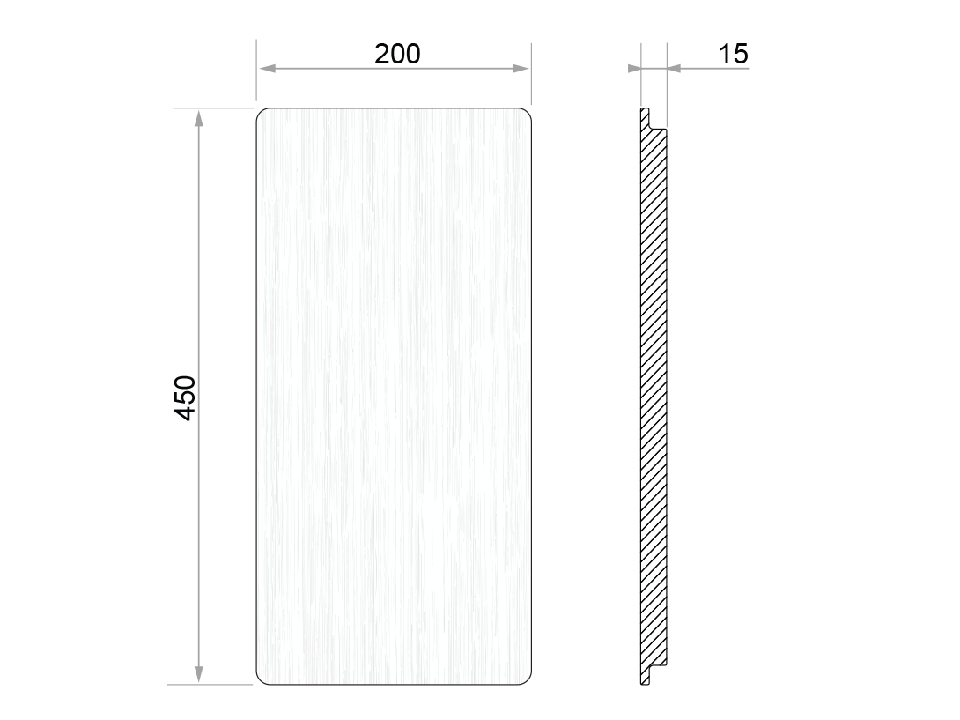 Placă de tăiere Workstation 450, lemn de fag