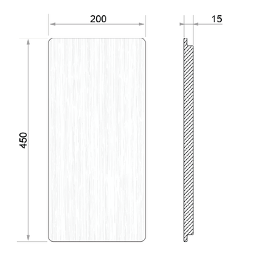 Placă de tăiere Workstation 450, lemn de fag