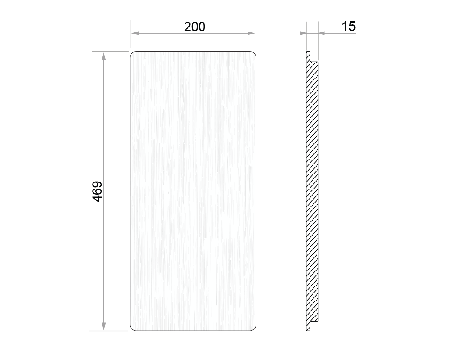 Placă de tăiat Workstation 470 Flushmount, lemn de fag