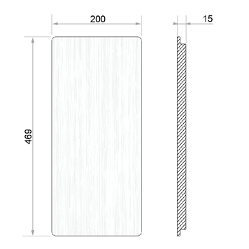 Placă de tăiat Workstation 470 Flushmount, lemn de fag