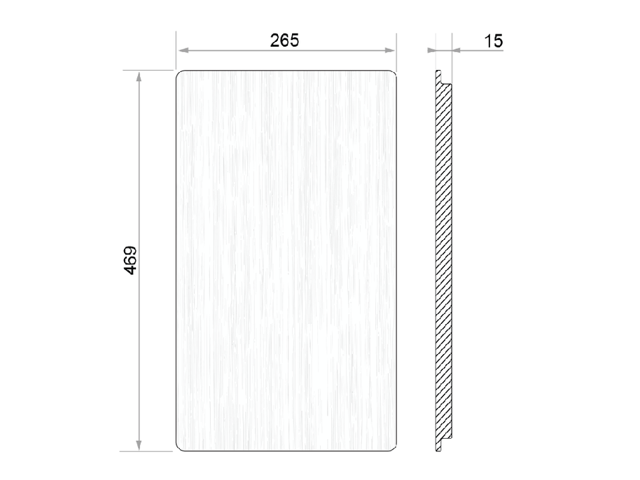 Placă de tăiat Workstation 470 Wide Flushmount, lemn de fag