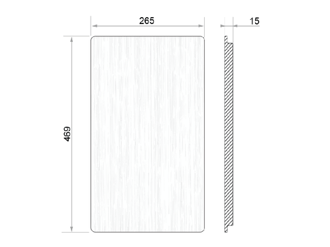 Placă de tăiat Workstation 470 Wide Flushmount, lemn de fag