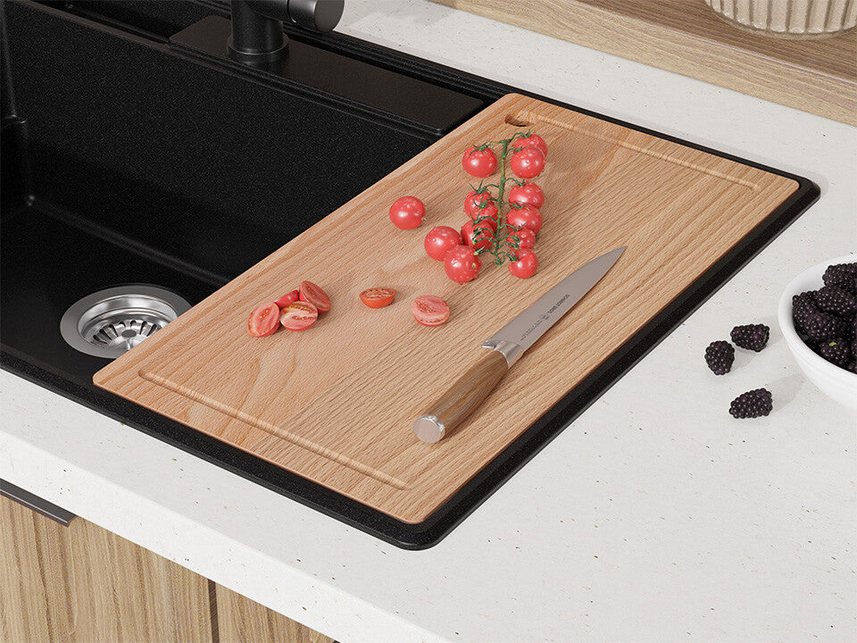 Placă de tăiat Workstation 500 Flushmount, lemn de fag