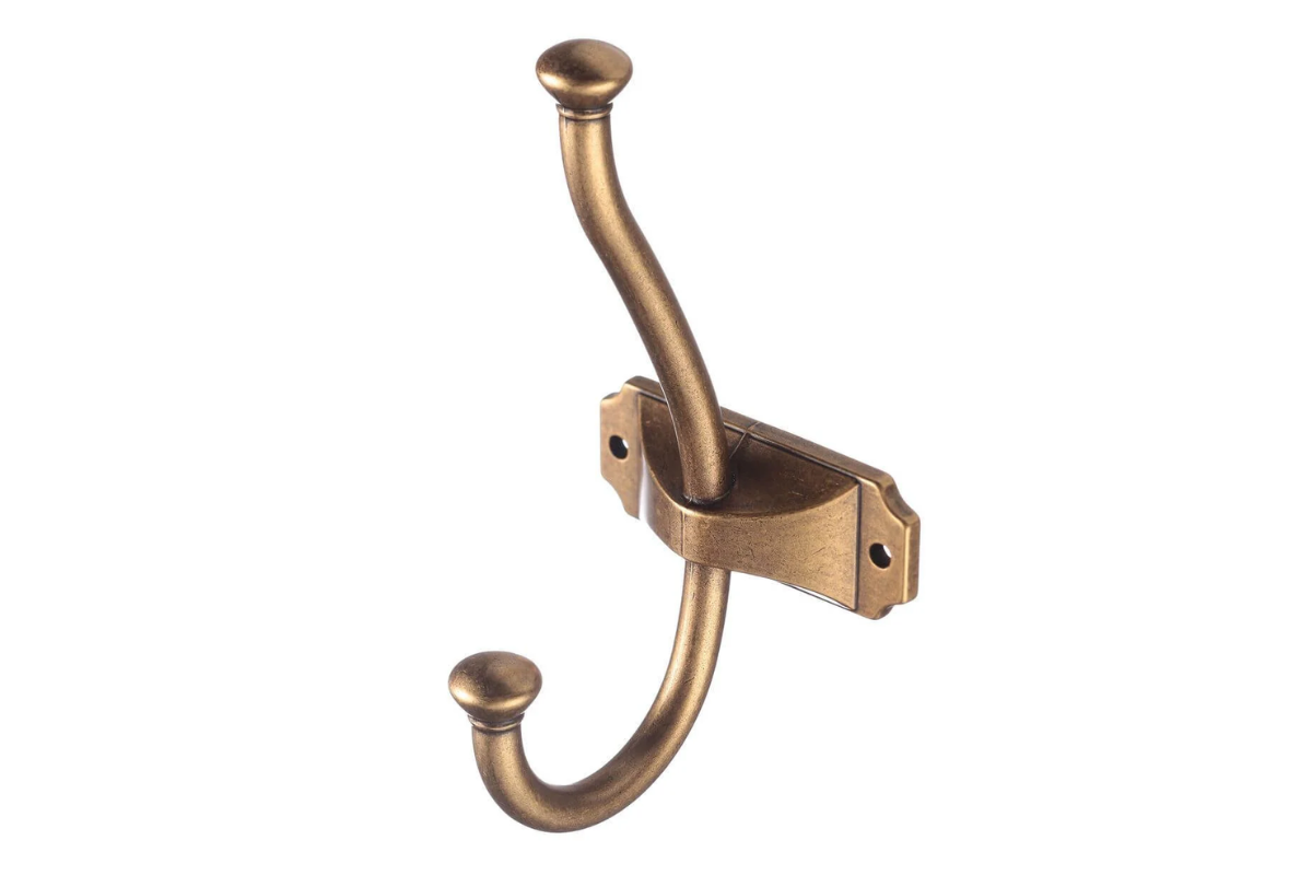 Agățătoare cuier CRAFT 134x66 mm, alamă antichizată