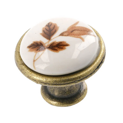 Buton mobilă AUTUMN ROSE, alamă antichizată