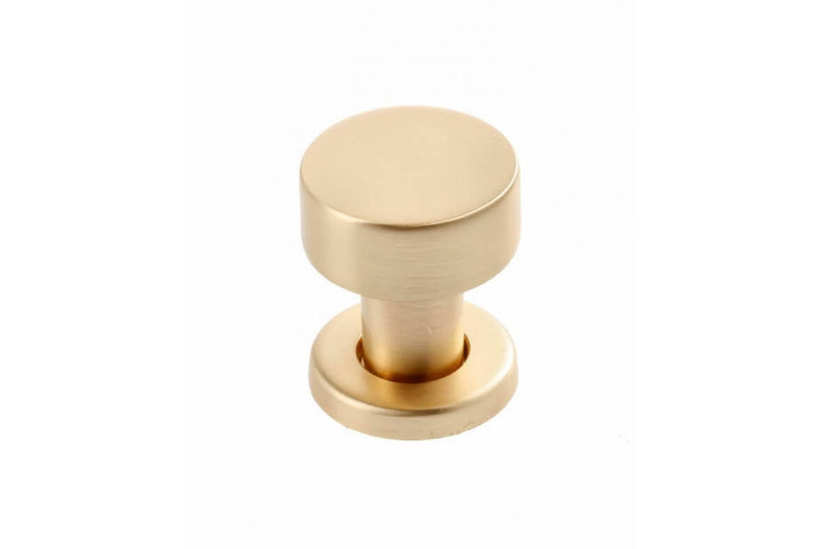 Buton mobilă RING 26x31 mm, brushed gold