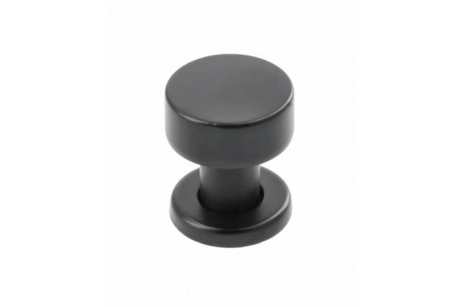 Buton mobilă RING 26x31 mm, negru mat