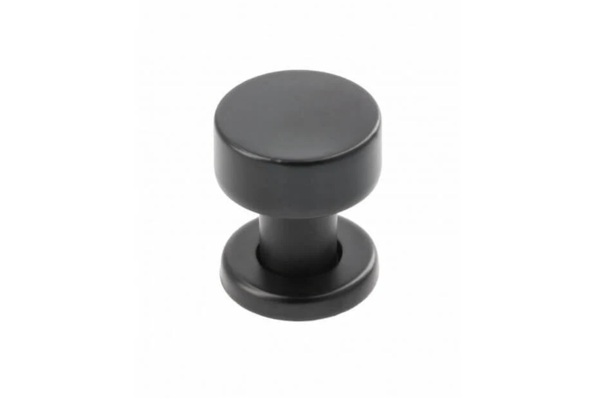 Buton mobilă RING 26x31 mm, negru mat