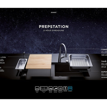 Tavă perforată Schock inox GN 2/3 353 x 324 x 65 mm