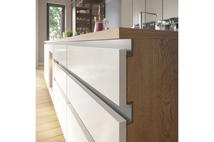 Profil mâner C VELLO, LED, 3 m, alb mat