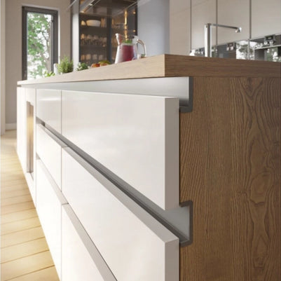 Profil mâner C VELLO, LED, 3 m, alb mat