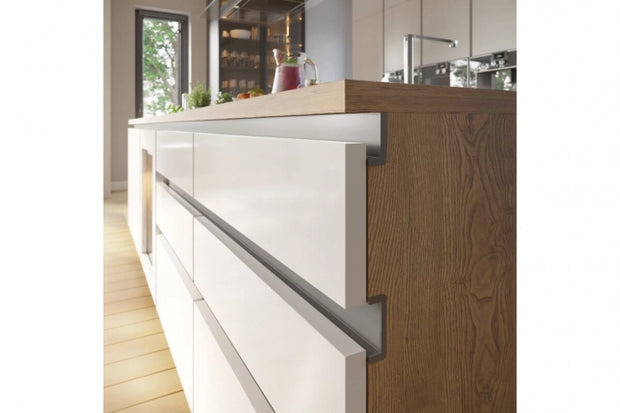 Profil mâner C VELLO, LED, 3 m, alb mat