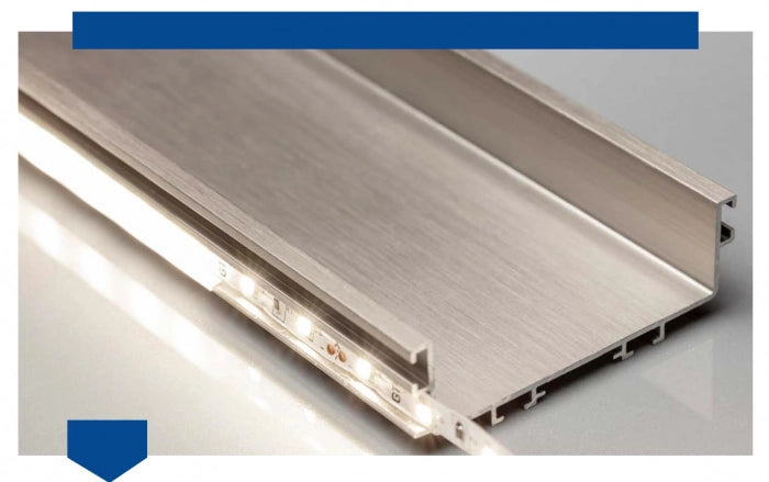 Profil mâner C VELLO, LED, 3 m, alb mat