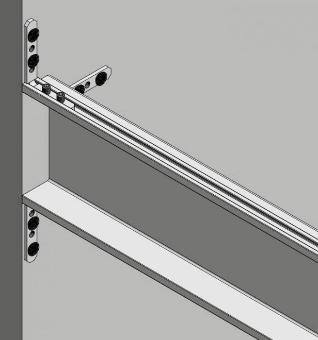 Profil mâner C VELLO, LED, 3 m, alb mat