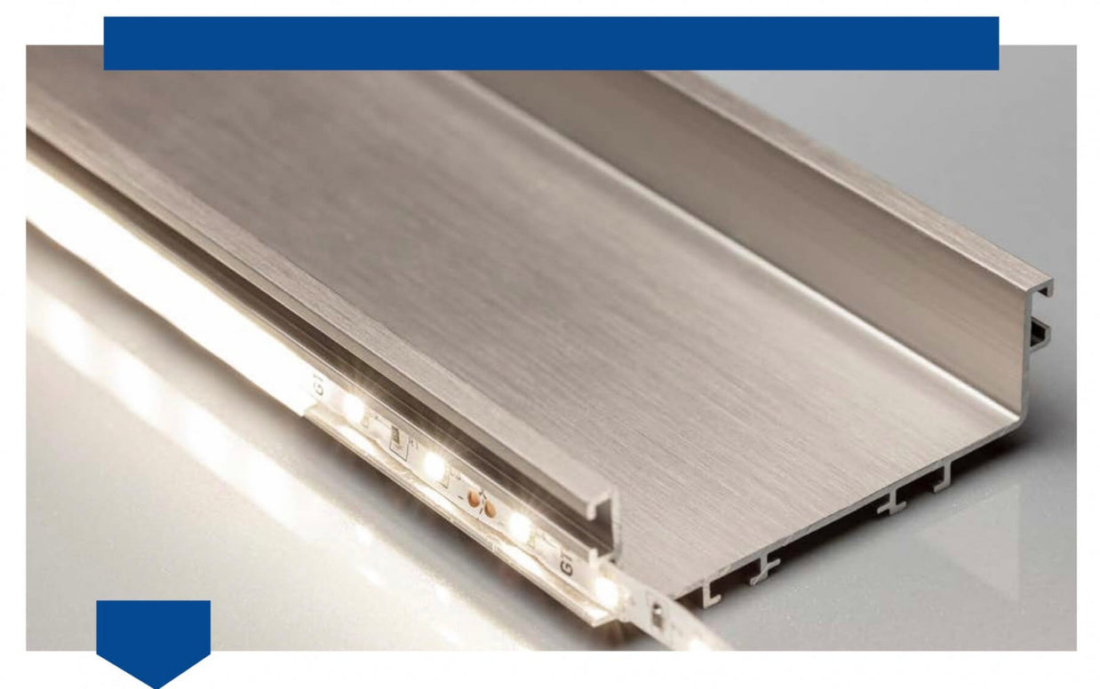 Profil mâner C VELLO, LED, 3 ml, gri