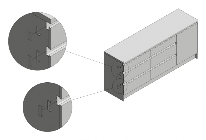 Profil mâner C VELLO, LED, 3 m, negru mat
