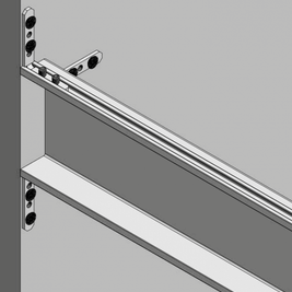 Profil mâner C VELLO, LED, 3 m, negru mat