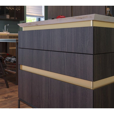 Profil mâner C VELLO, LED, 4.1 m, gold