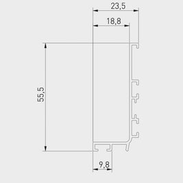 Profil mâner L VELLO, LED, 4.1 m, gri