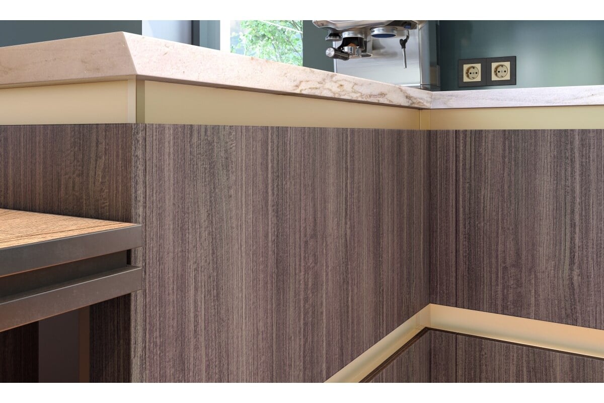 Profil mâner L VELLO, LED, 4.1 m, gold