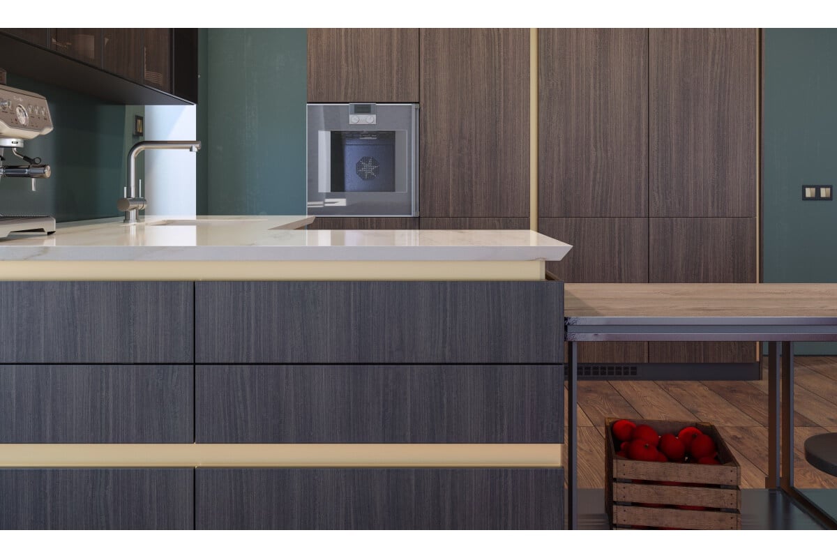 Profil mâner L VELLO, LED, 4.1 m, gold