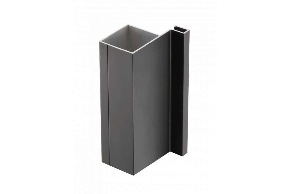 Profil mâner vertical de margine VELLO TJ, 3 m, negru mat