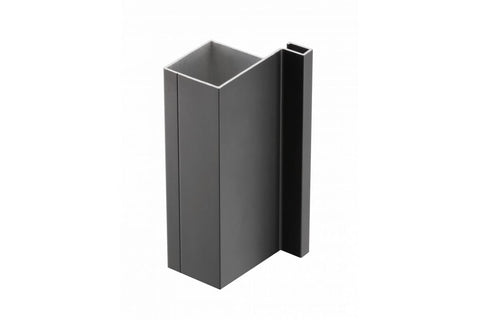 Profil mâner vertical de margine VELLO TJ, 3 m, negru mat