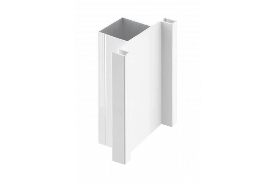 Profil aluminiu VELLO TD, sistem fără mânere, 3 m, alb mat