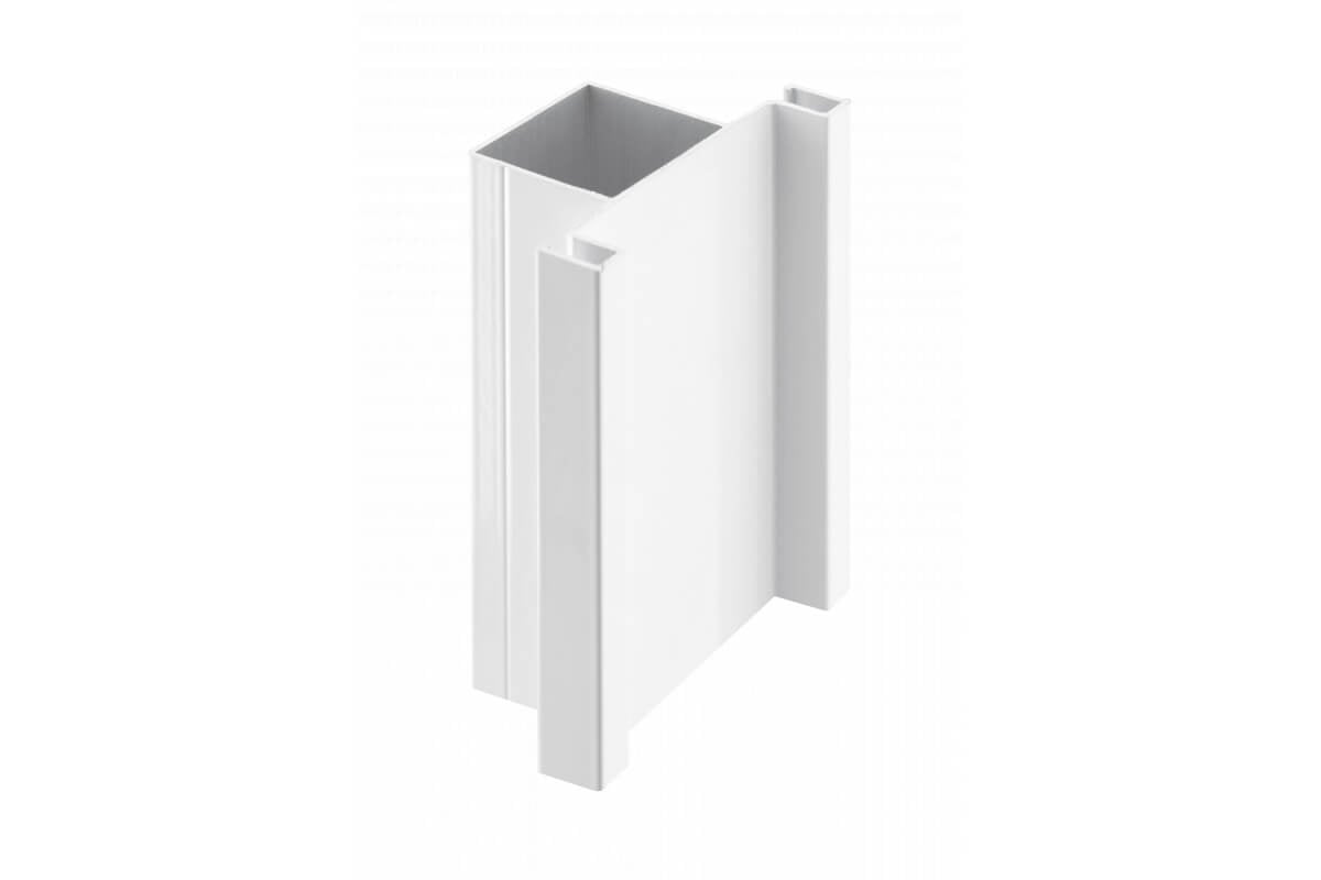 Profil aluminiu VELLO TD, sistem fără mânere, 3 m, alb mat