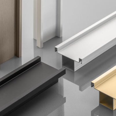Profil aluminiu VELLO TD, sistem fără mânere, 3 m, gri