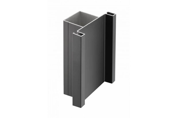 Profil aluminiu VELLO TD, sistem fără mânere, 3 m, negru mat