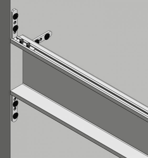 Profil mâner C VELLO, LED, 3 m, inox