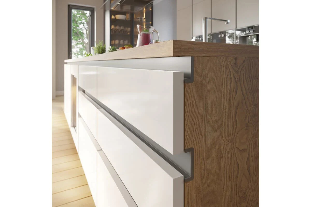 Profil mâner C VELLO, LED, 4.1 m, gri