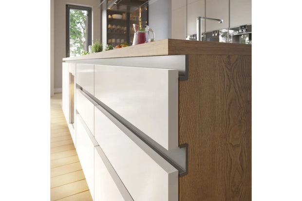 Profil mâner C VELLO, LED, 4.1 m, gri