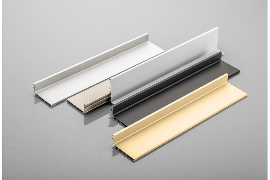 Profil mâner L VELLO, LED, 3 m, inox
